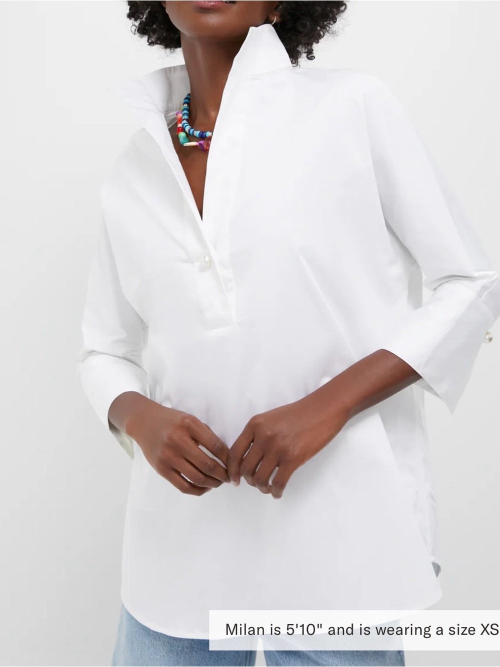 Tuckernuck Willow Blouse NWT White Popover Tunic Top Large